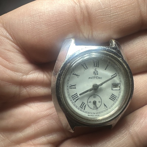 Vintage Rare FRAMONT Ladies Watch Subdial 29mm Swiss Made Manual Wind For Repair main image 8